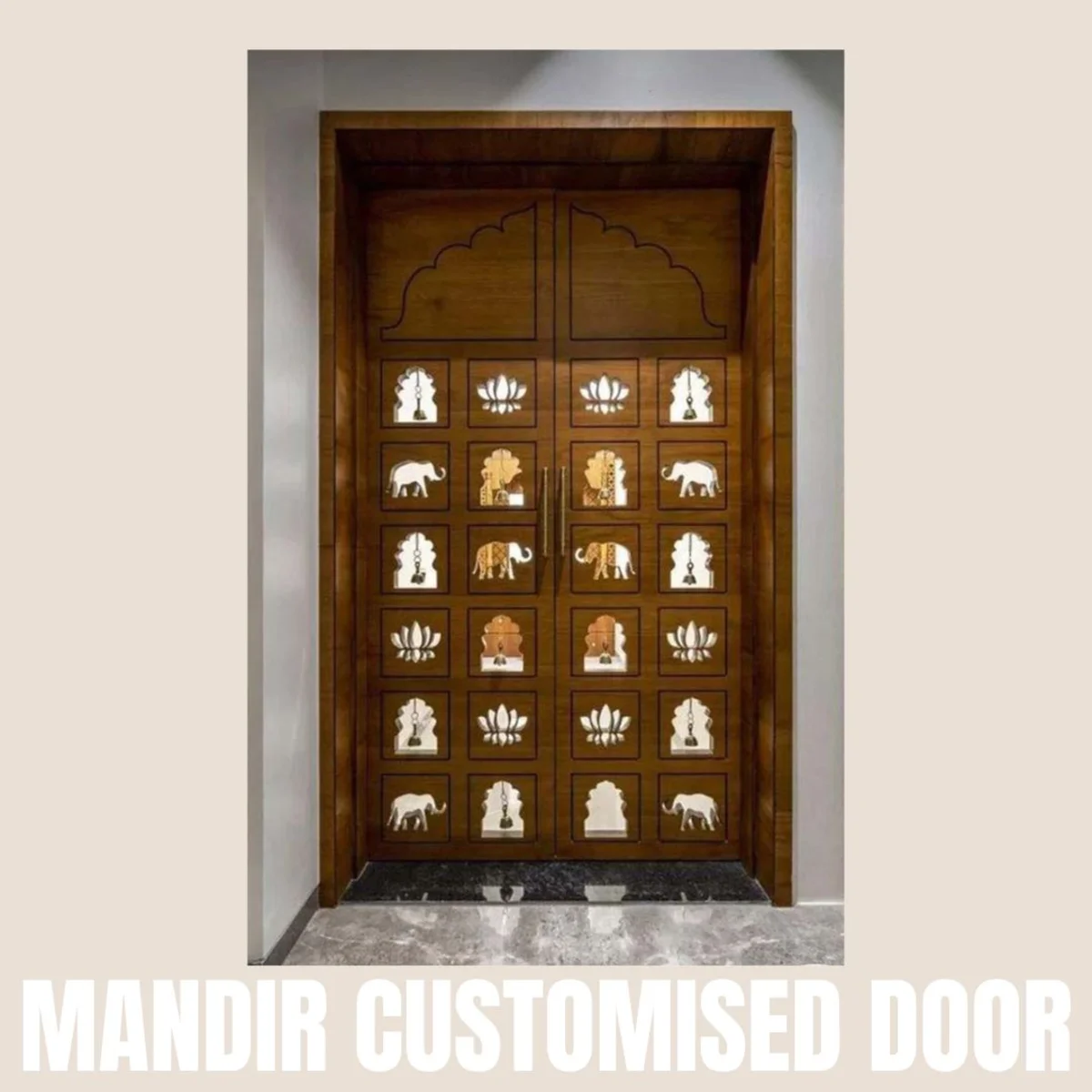 Panelx 3D HDHMR Mandir Door 12MM (Customised/Paintable) | 8 Feet * 4 Feet | 2575