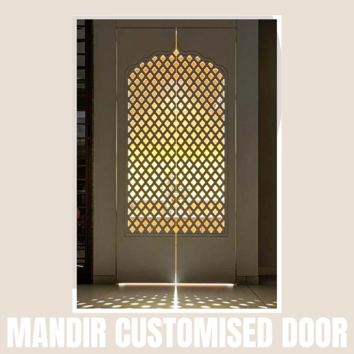 Panelx 3D HDHMR Mandir Door 12MM (Customised/Paintable) | 8 Feet * 4 Feet | 2576