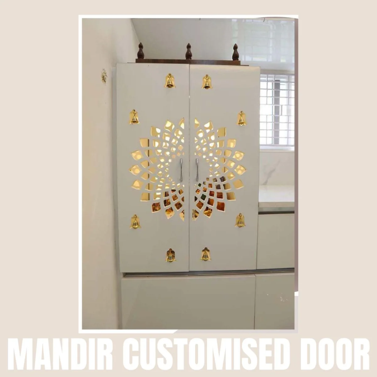 Panelx 3D HDHMR Mandir Door 12MM (Customised/Paintable) | 8 Feet * 4 Feet | 2577