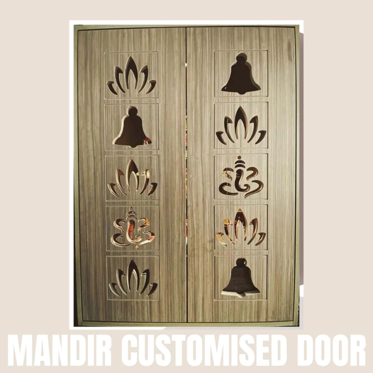Panelx 3D HDHMR Mandir Door 12MM (Customised/Paintable) | 8 Feet * 4 Feet | 2579