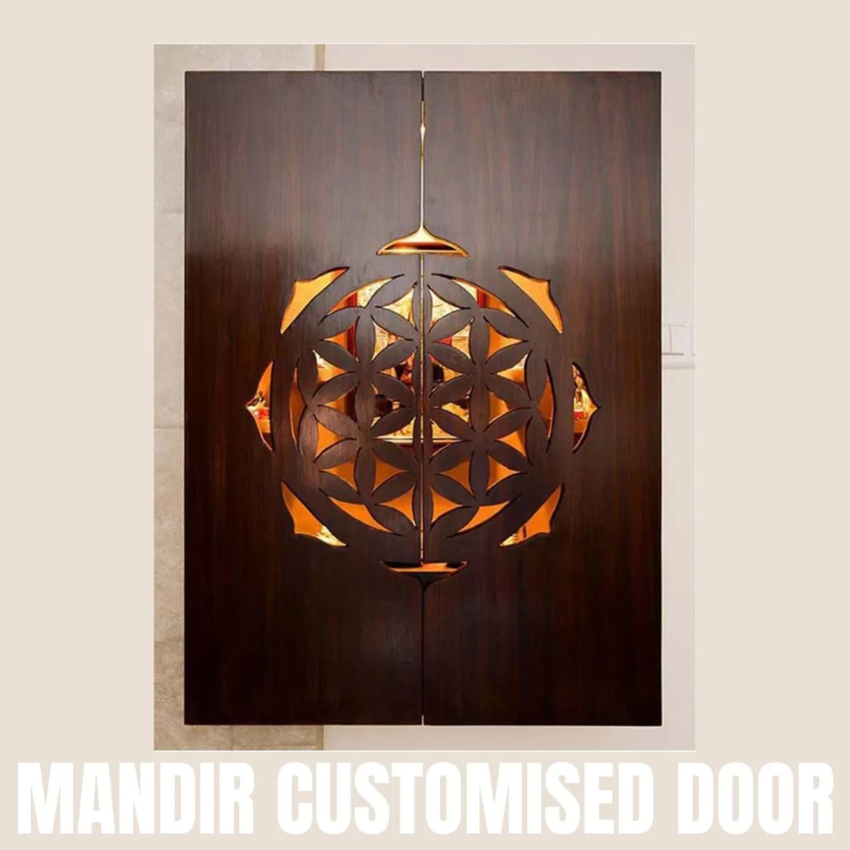 Panelx 3D HDHMR Mandir Door 12MM (Customised/Paintable) | 8 Feet * 4 Feet | 2580