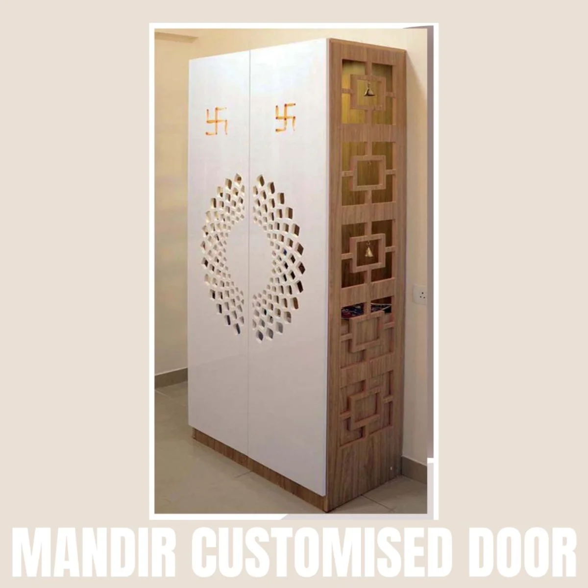 Panelx 3D HDHMR Mandir Door 12MM (Customised/Paintable) | 8 Feet * 4 Feet | 2581