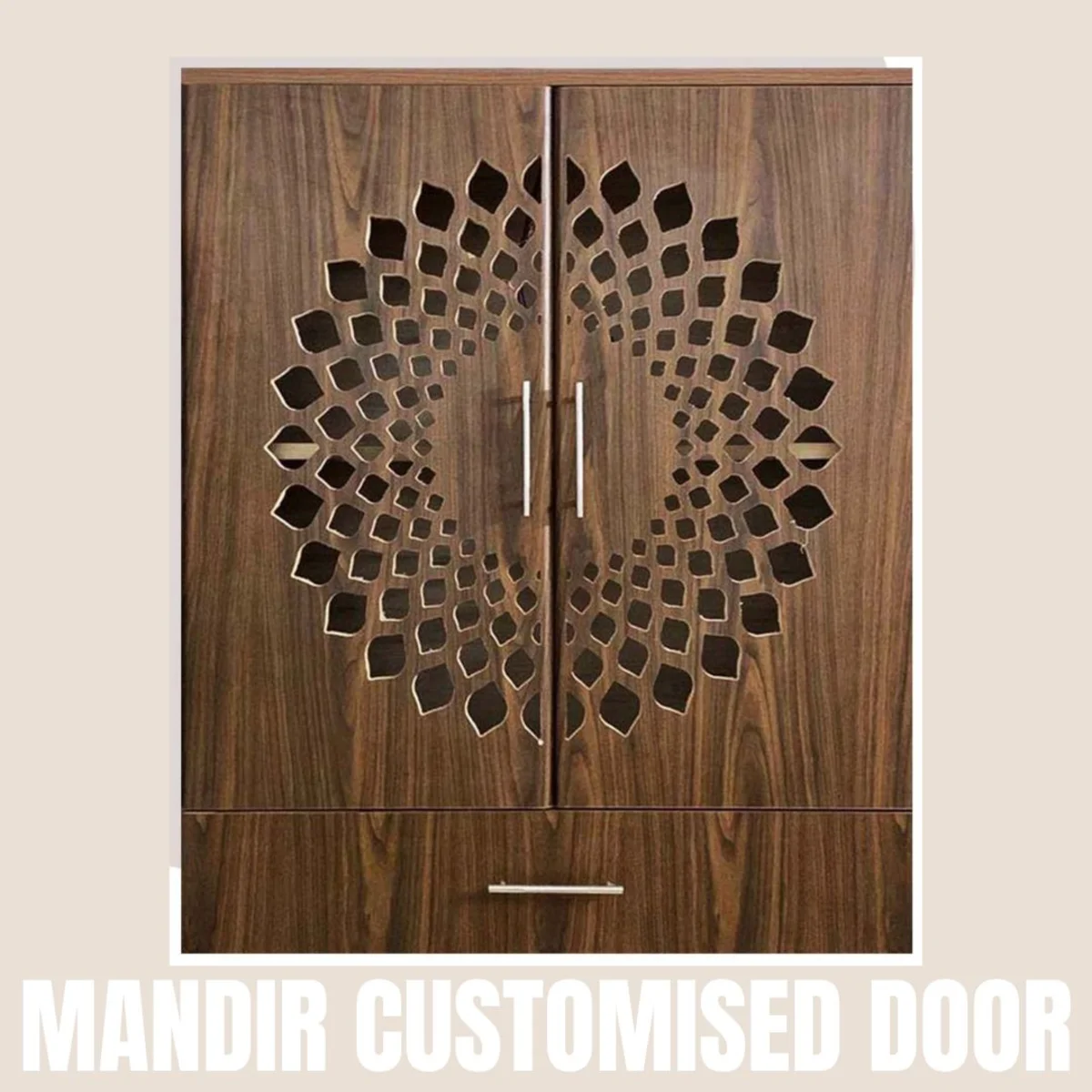 Panelx 3D HDHMR Mandir Door 12MM (Customised/Paintable) | 8 Feet * 4 Feet | 2582