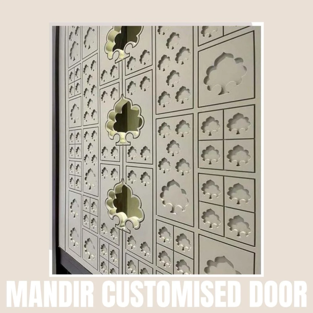 Panelx 3D HDHMR Mandir Door 12MM (Customised/Paintable) | 8 Feet * 4 Feet | 2584