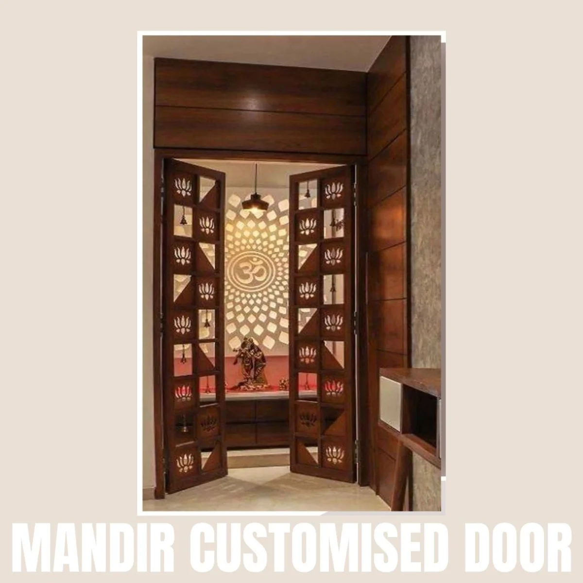 Panelx 3D HDHMR Mandir Door 12MM (Customised/Paintable) | 8 Feet * 4 Feet | 2585