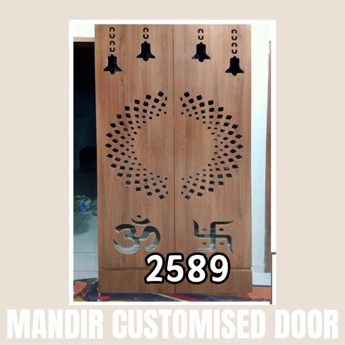 Panelx 3D HDHMR Mandir Door 12MM (Customised/Paintable) | 8 Feet * 4 Feet | 2589