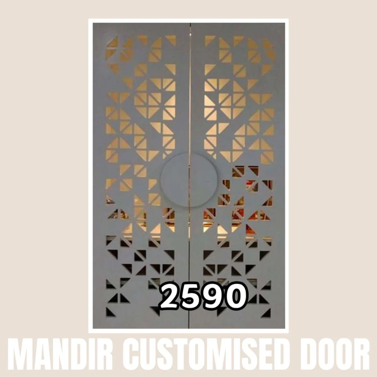 Panelx 3D HDHMR Mandir Door 12MM (Customised/Paintable) | 8 Feet * 4 Feet | 2590