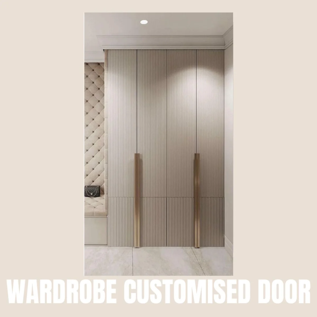 Panelx 3D HDHMR Wardrobe Door 12MM (Customised/Paintable) | 8 Feet * 4 Feet | 2592