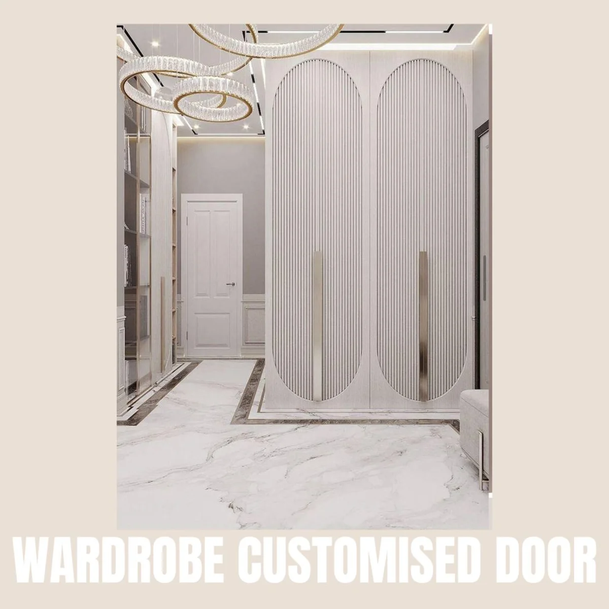 Panelx 3D HDHMR Wardrobe Door 12MM (Customised/Paintable) | 8 Feet * 4 Feet | 2594
