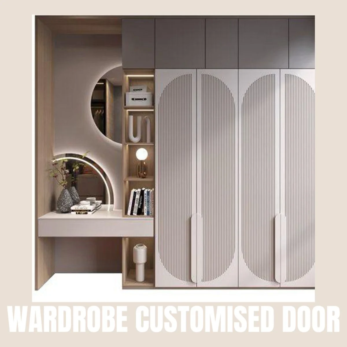 Panelx 3D HDHMR Wardrobe Door 12MM (Customised/Paintable) | 8 Feet * 4 Feet | 2595