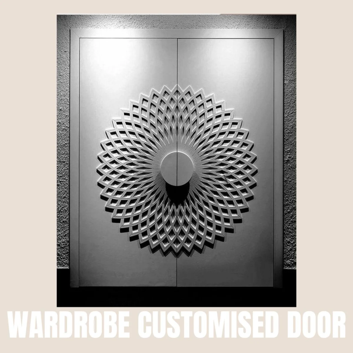 Panelx 3D HDHMR Wardrobe Door 12MM (Customised/Paintable) | 8 Feet * 4 Feet | 2596