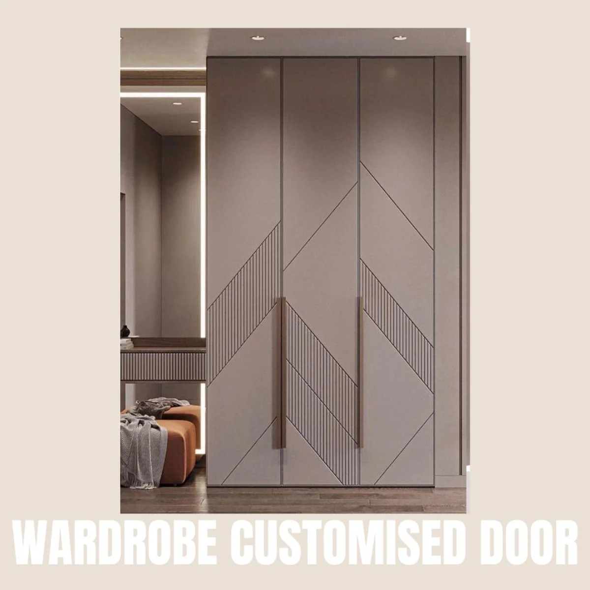 Panelx 3D HDHMR Wardrobe Door 12MM (Customised/Paintable) | 8 Feet * 4 Feet | 2598