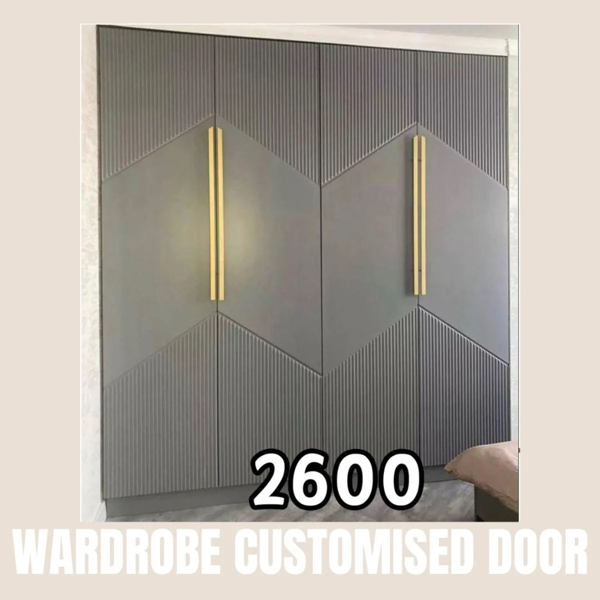 Panelx 3D HDHMR Wardrobe Door 12MM (Customised/Paintable) | 8 Feet * 4 Feet | 2600