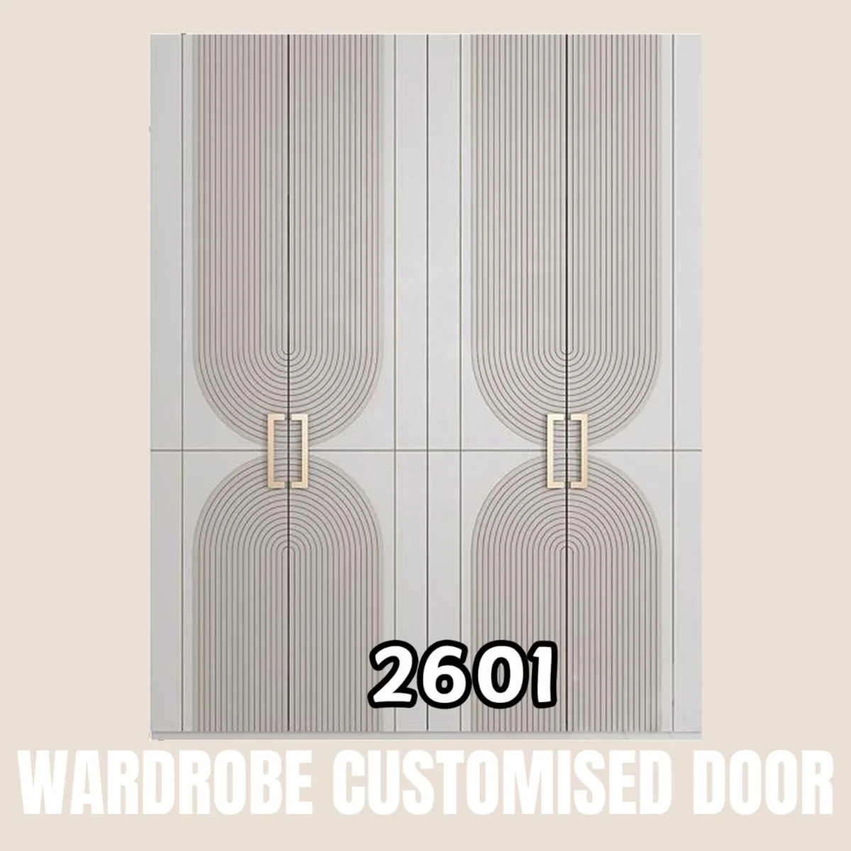 Panelx 3D HDHMR Wardrobe Door 12MM (Customised/Paintable) | 8 Feet * 4 Feet | 2601