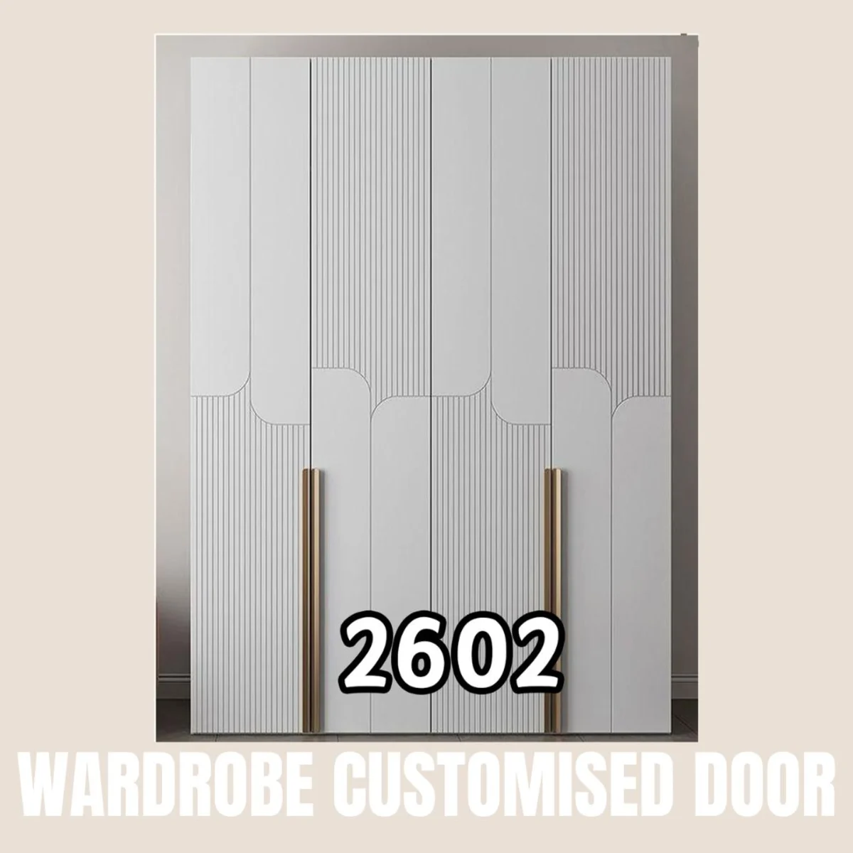 Panelx 3D HDHMR Wardrobe Door 12MM (Customised/Paintable) | 8 Feet * 4 Feet | 2602
