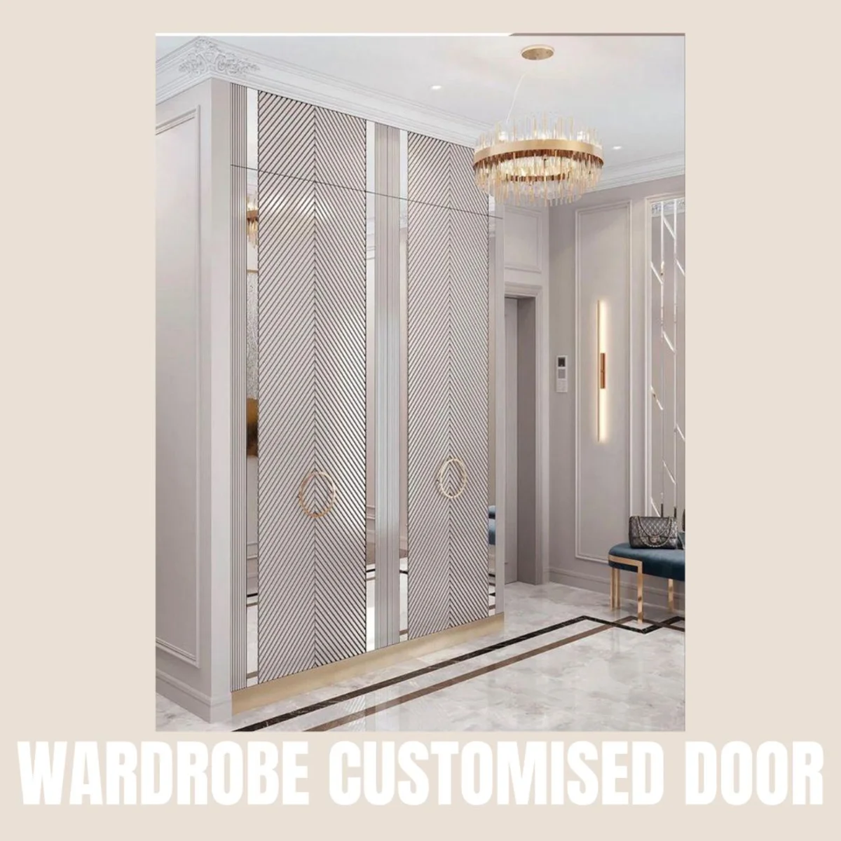 Panelx 3D HDHMR Wardrobe Door 12MM (Customised/Paintable) | 8 Feet * 4 Feet | 2605