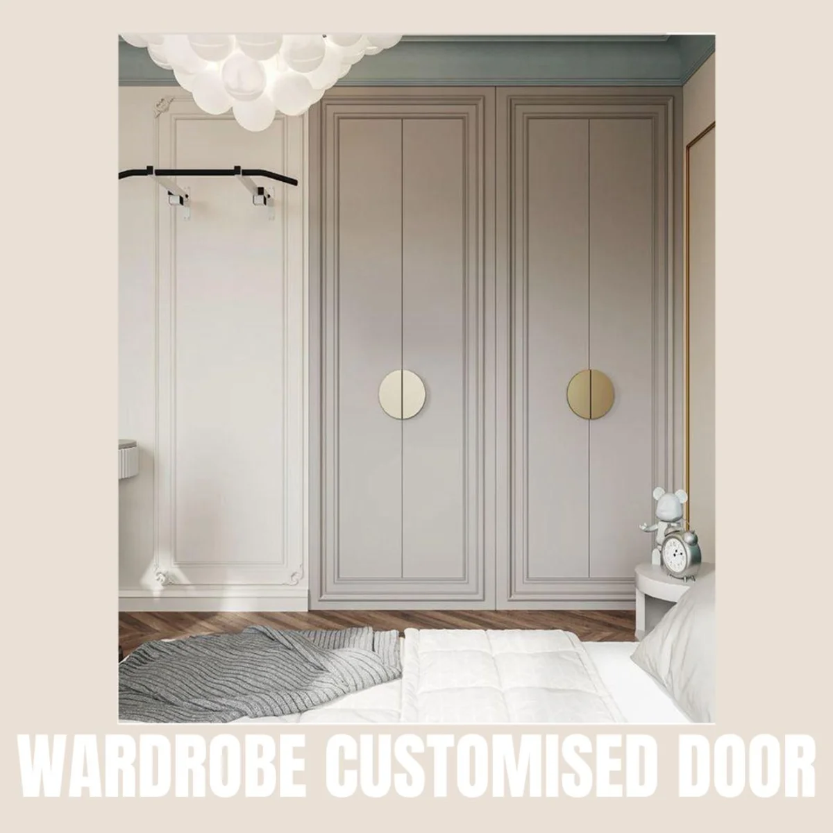 Panelx 3D HDHMR Wardrobe Door 12MM (Customised/Paintable) | 8 Feet * 4 Feet | 2606