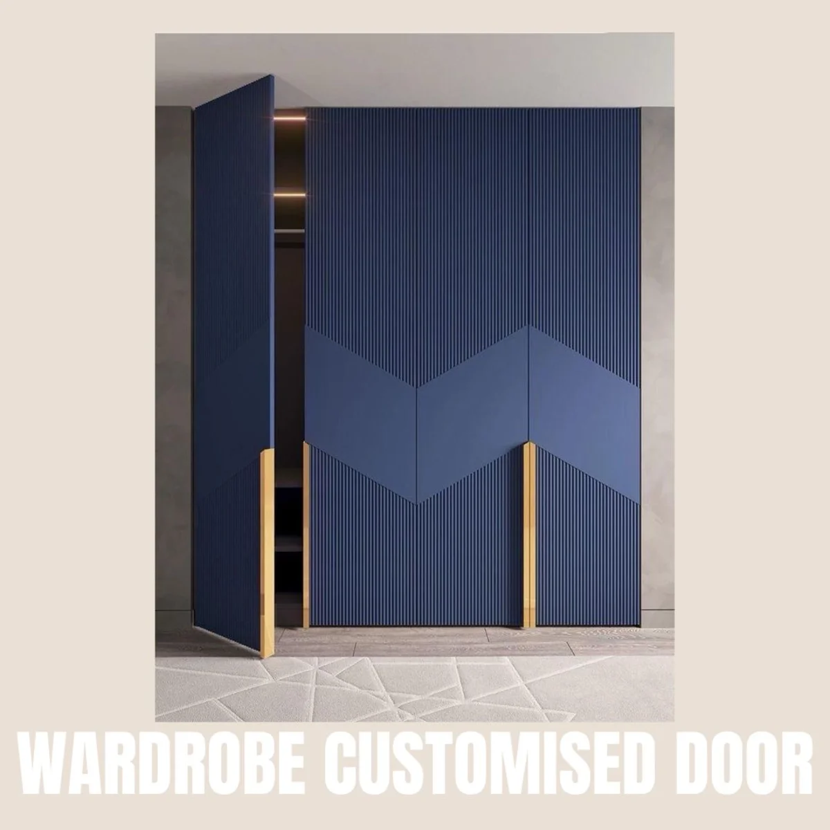 Panelx 3D HDHMR Wardrobe Door 12MM (Customised/Paintable) | 8 Feet * 4 Feet | 2607