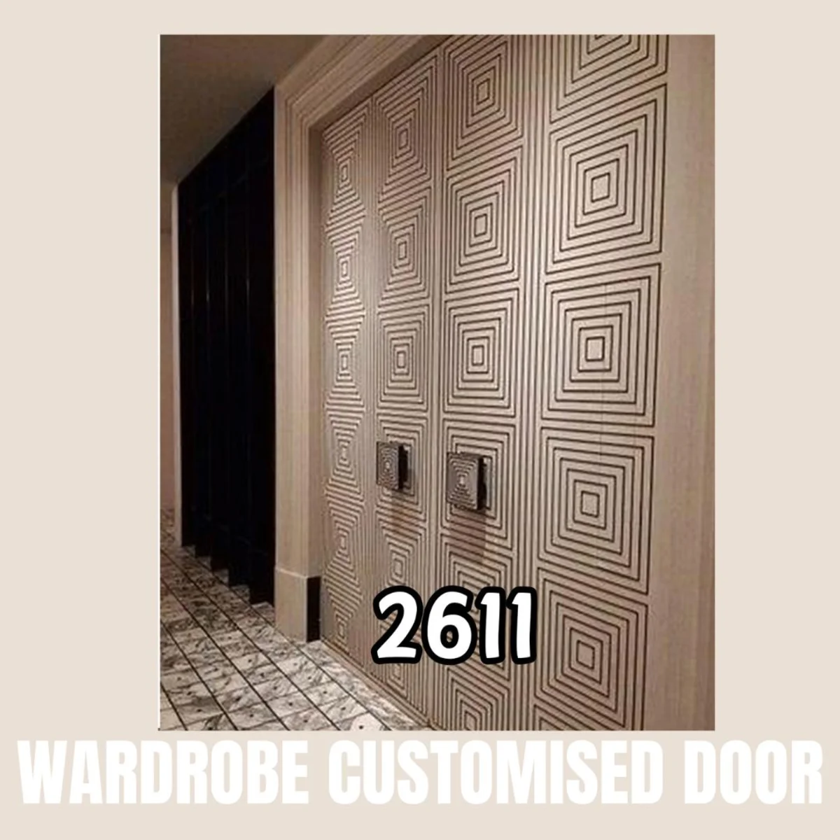 Panelx 3D HDHMR Wardrobe Door 12MM (Customised/Paintable) | 8 Feet * 4 Feet | 2611