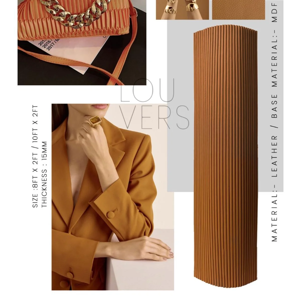 Sutton Premium Flexible Louvers Panel/Planks 8 Feet * 2 Feet - 1936