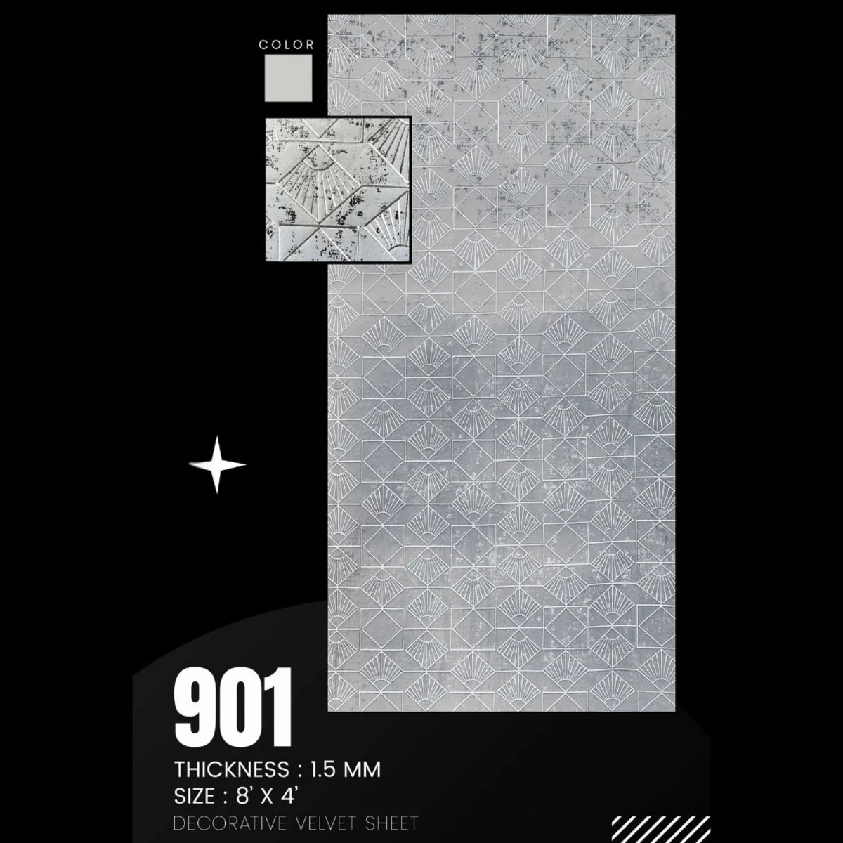 Sutton Decorative Fabric Sheet 8 Feet * 4 Feet - 901