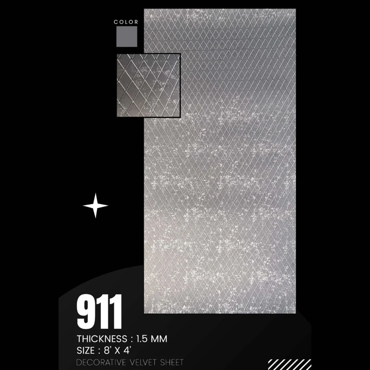 Sutton Decorative Fabric Sheet 8 Feet * 4 Feet - 911