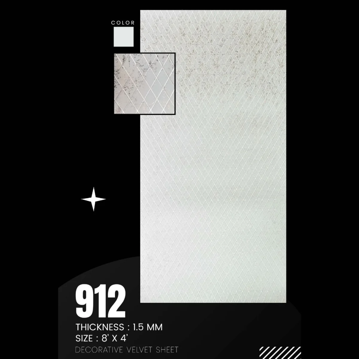 Sutton Decorative Fabric Sheet 8 Feet * 4 Feet - 912