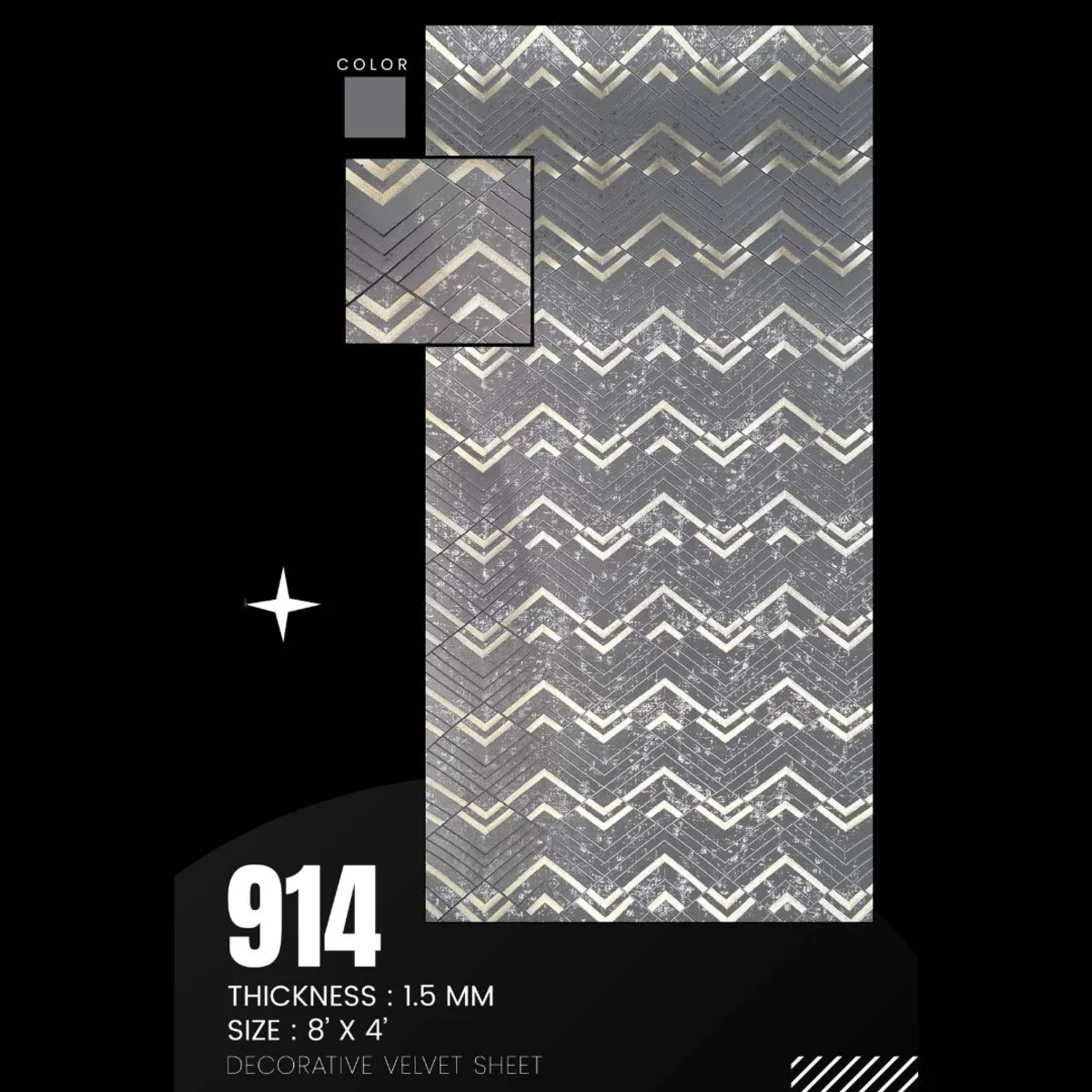 Sutton Decorative Fabric Sheet 8 Feet * 4 Feet - 914