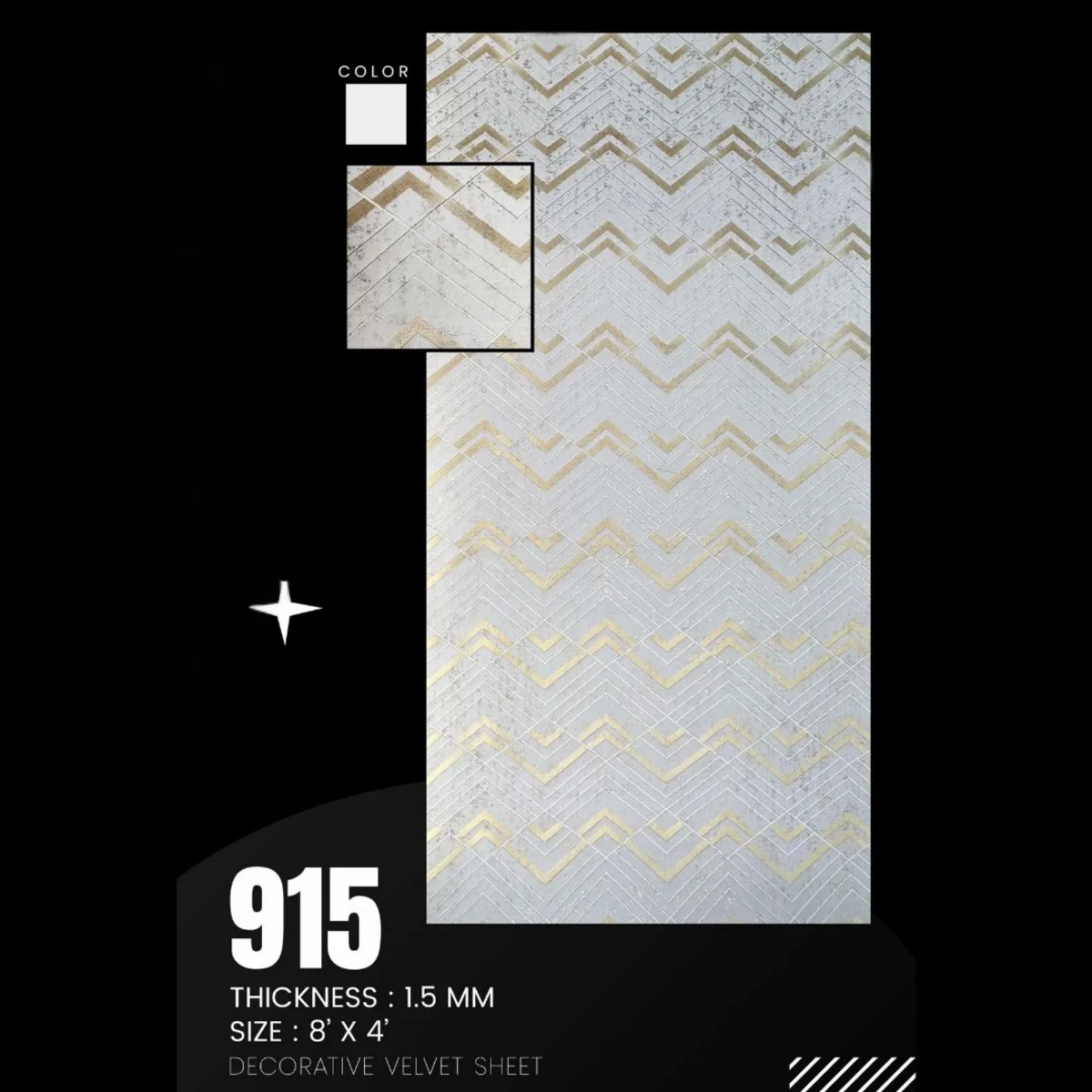 Sutton Decorative Fabric Sheet 8 Feet * 4 Feet - 915