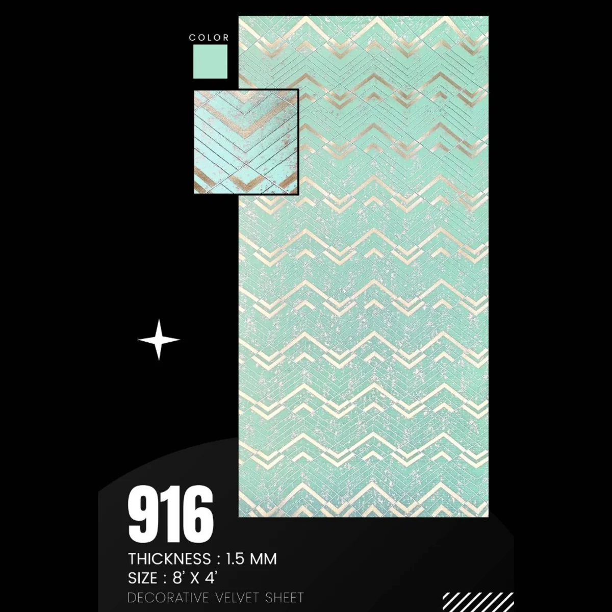 Sutton Decorative Fabric Sheet 8 Feet * 4 Feet - 916
