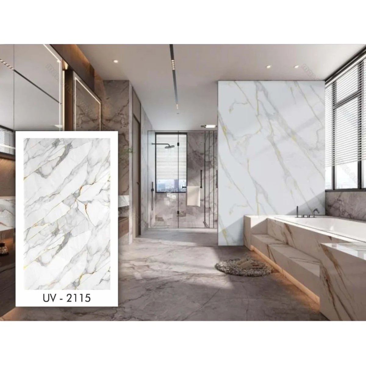 StoneX UV Marble Sheet 8 Feet * 4 Feet - UV 2115