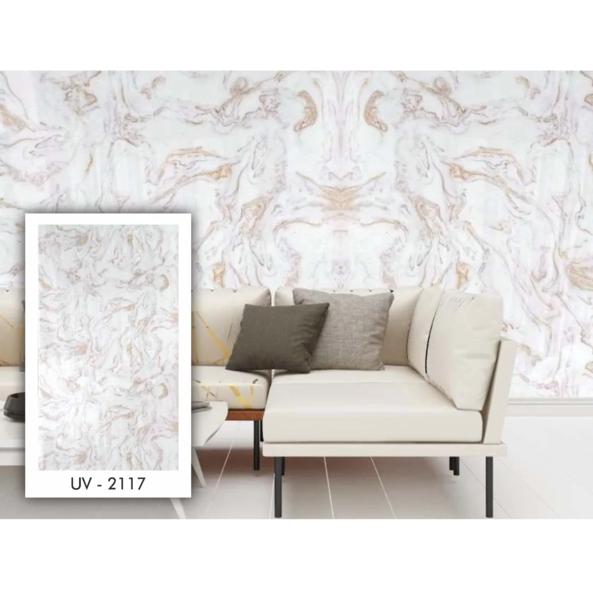 StoneX UV Marble Sheet 8 Feet * 4 Feet - UV 2117