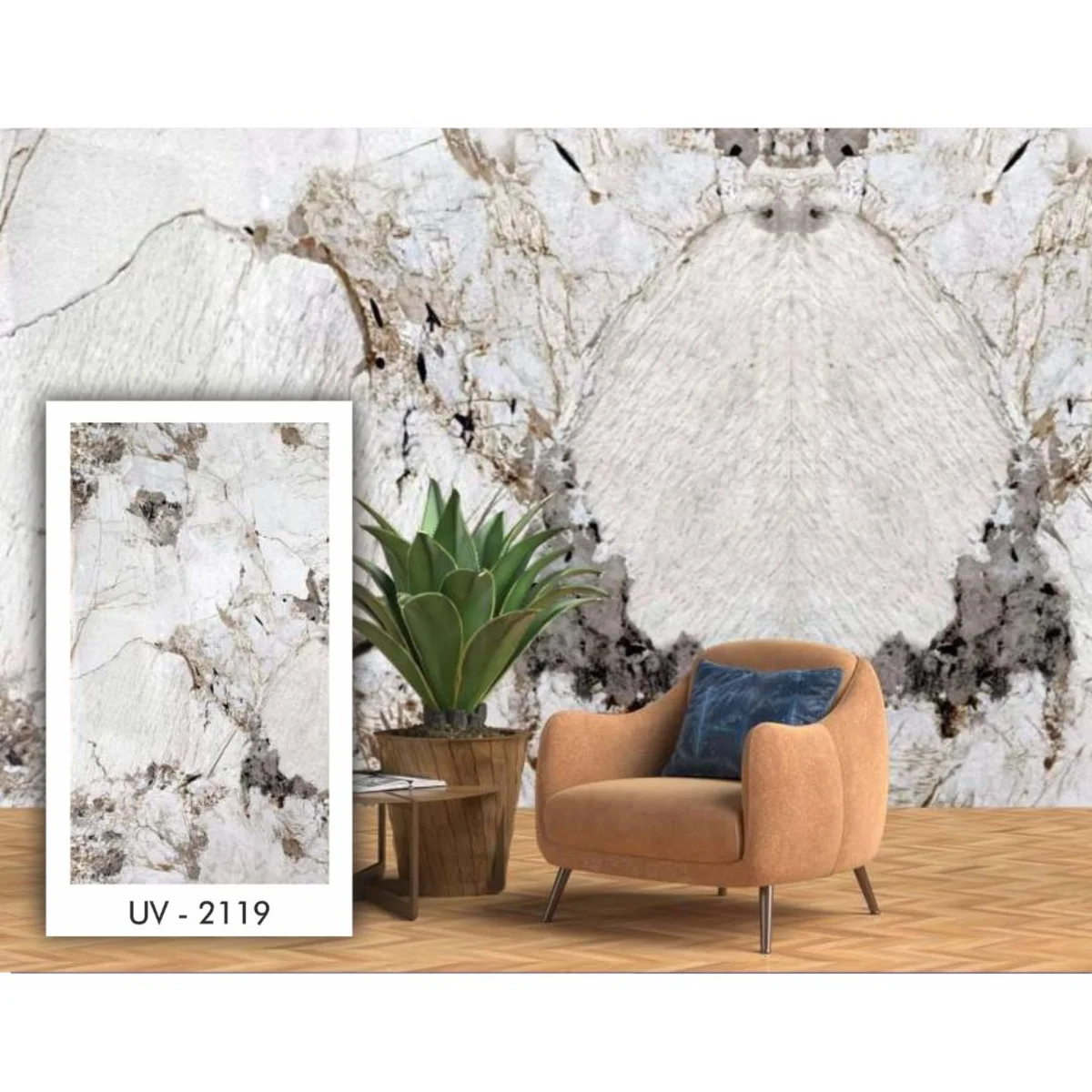 StoneX UV Marble Sheet 8 Feet * 4 Feet - UV 2119