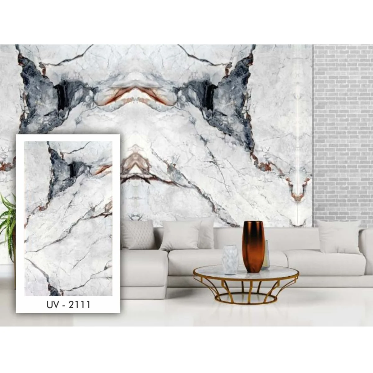 StoneX UV Marble Sheet 8 Feet * 4 Feet - UV 2111