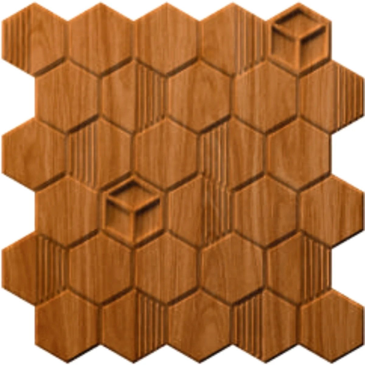 Dekoish Self-Adhesive 3D PVC Panel | TP 2001 - TEAK WOOD
