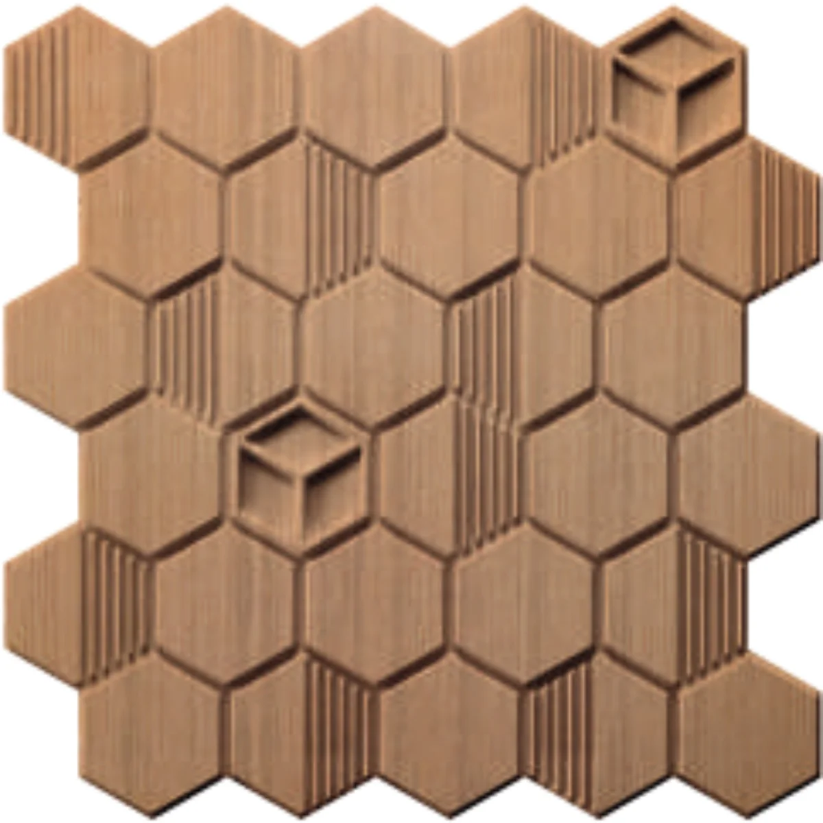 Dekoish Self-Adhesive 3D PVC Panel | TP 2001 - Metallic Wood
