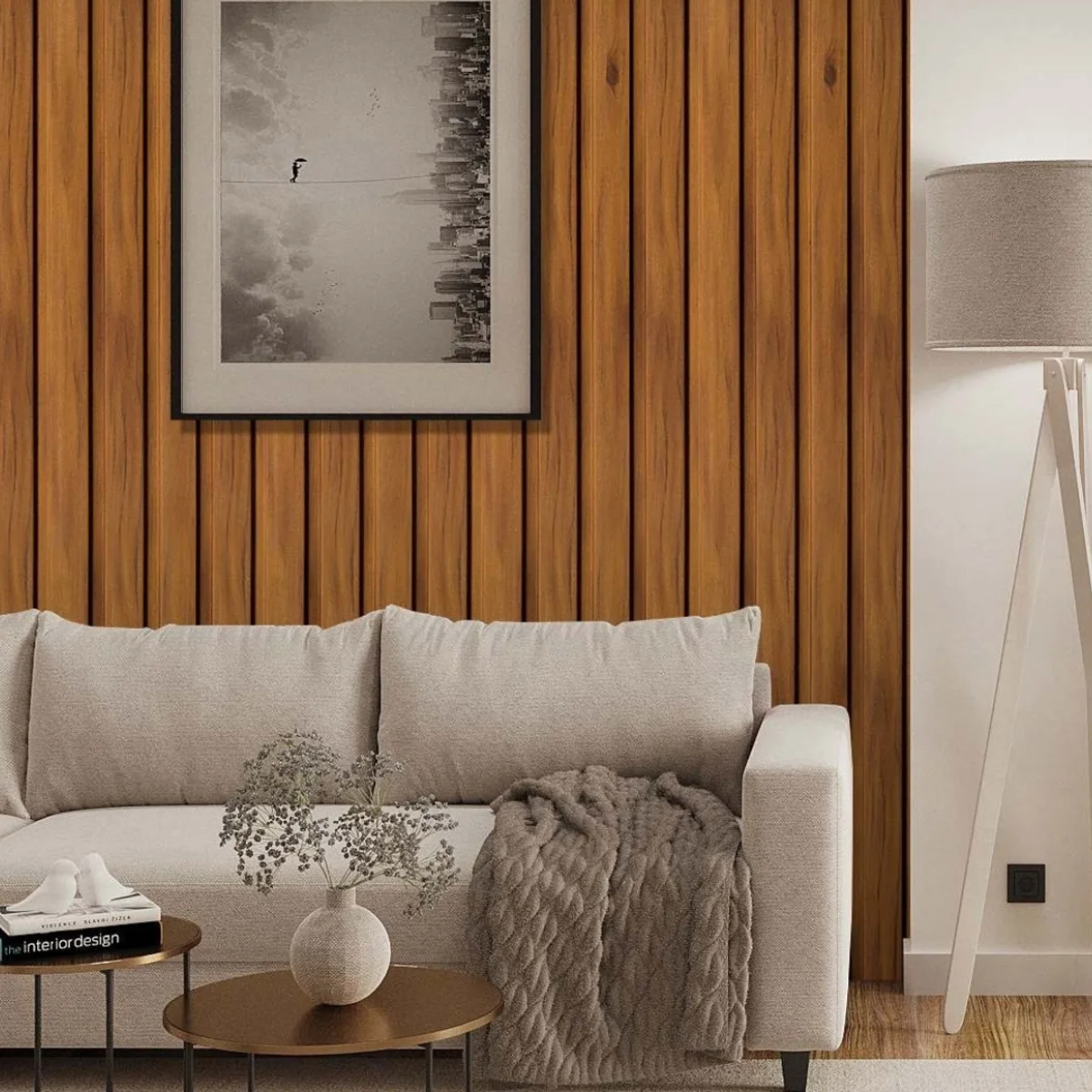 Decora PVC Wall Panel Louvers Panel/Planks 8 Feet * 5 Inch | LC - 1009