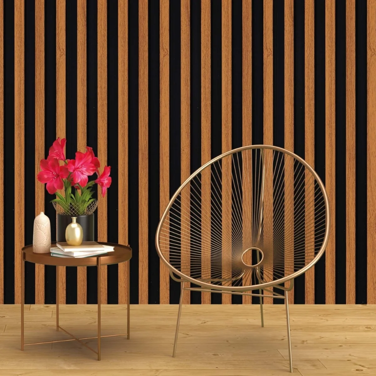 Decora PVC Wall Panel Louvers Panel/Planks 8 Feet * 5 Inch | LC - 1012