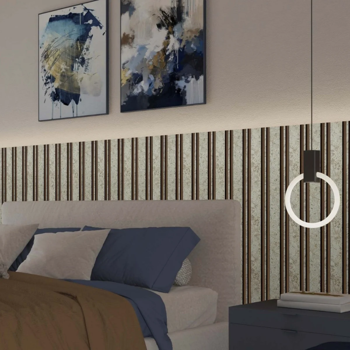 Decora PVC Wall Panel Louvers Panel/Planks 8 Feet * 5 Inch | LC - 1021