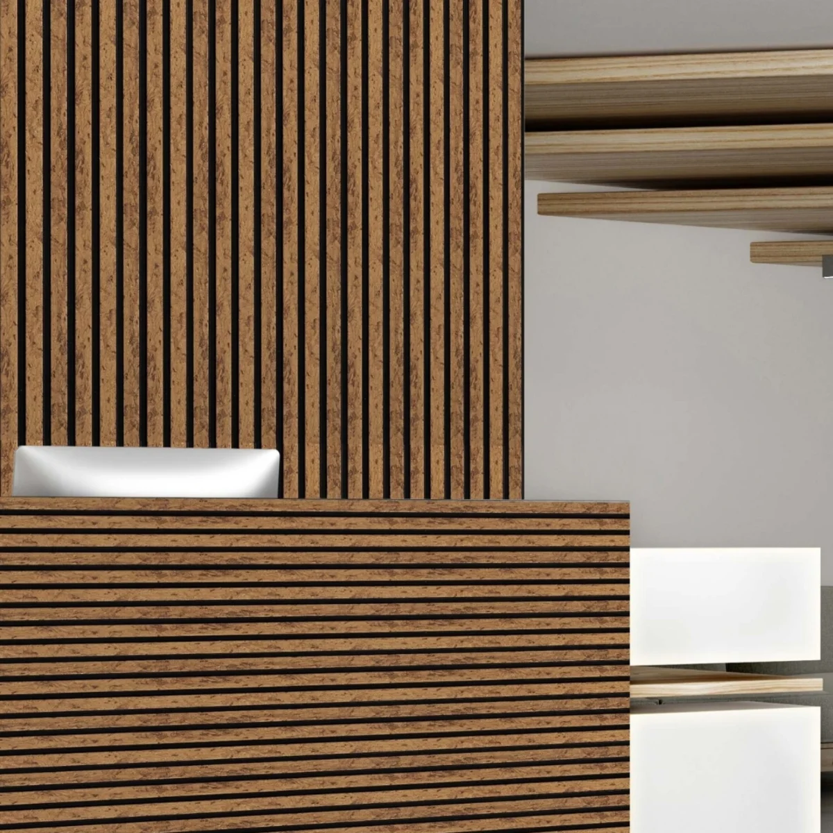 Decora PVC Wall Panel Louvers Panel/Planks 8 Feet * 5 Inch | LC - 1030