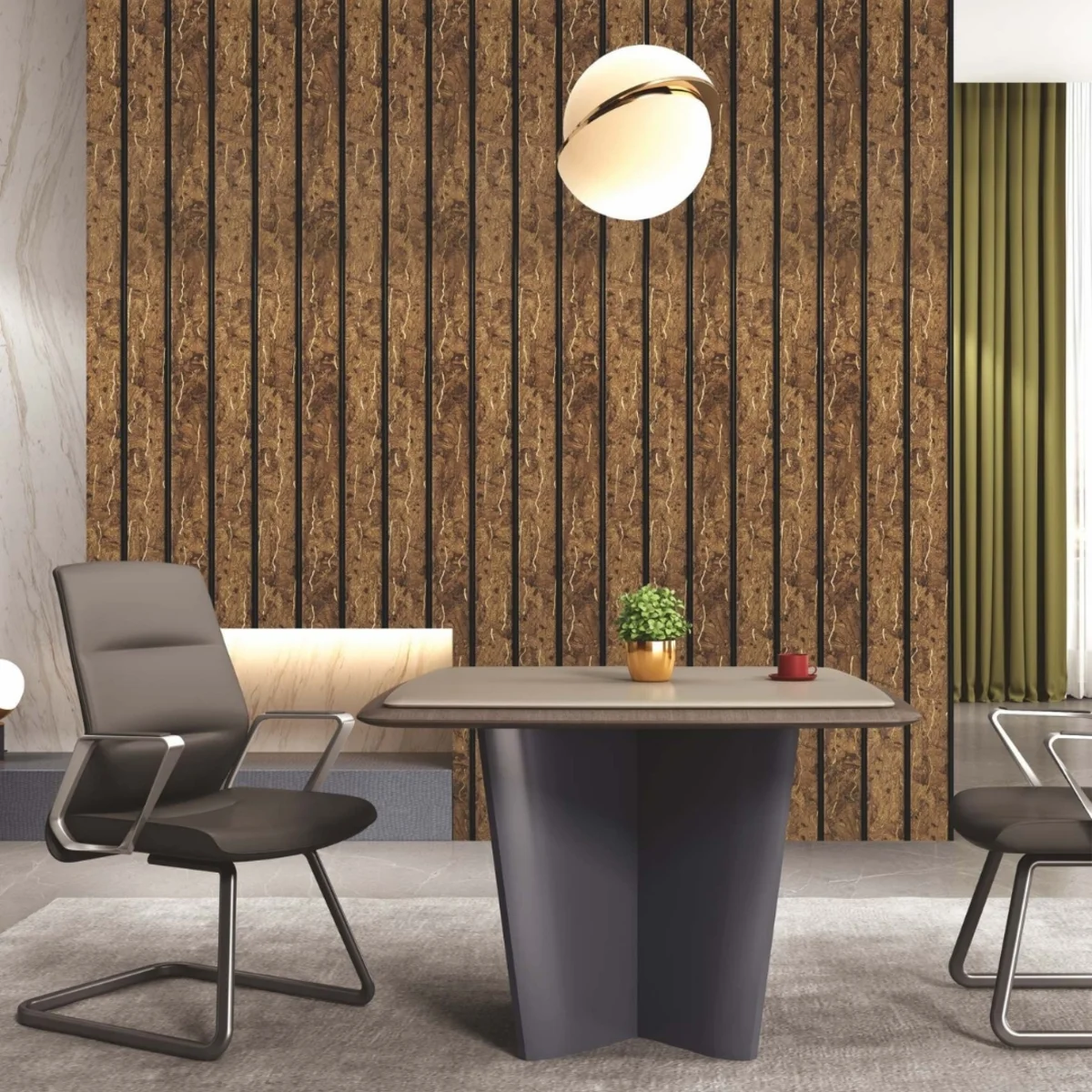Decora PVC Wall Panel Louvers Panel/Planks 8 Feet * 5 Inch | LC - 2001