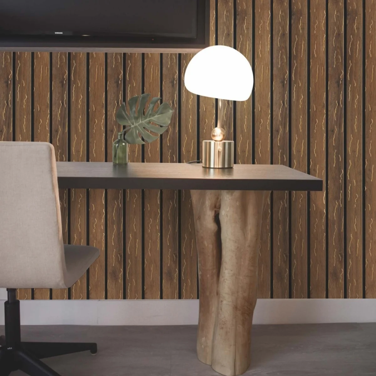 Decora PVC Wall Panel Louvers Panel/Planks 8 Feet * 5 Inch | LC - 2004