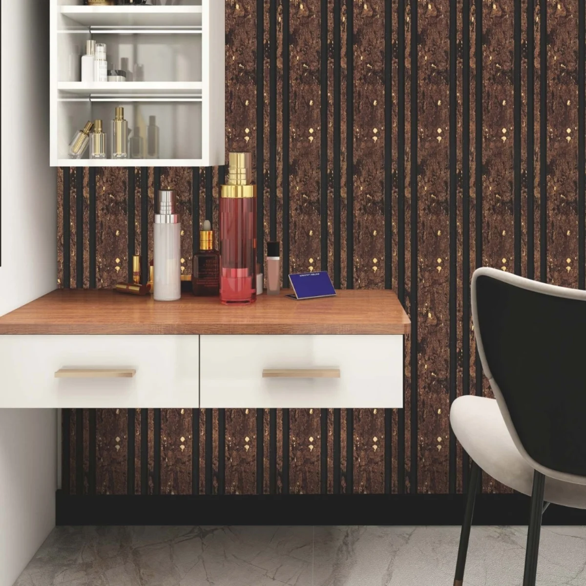 Decora PVC Wall Panel Louvers Panel/Planks 8 Feet * 5 Inch | LC - 2016