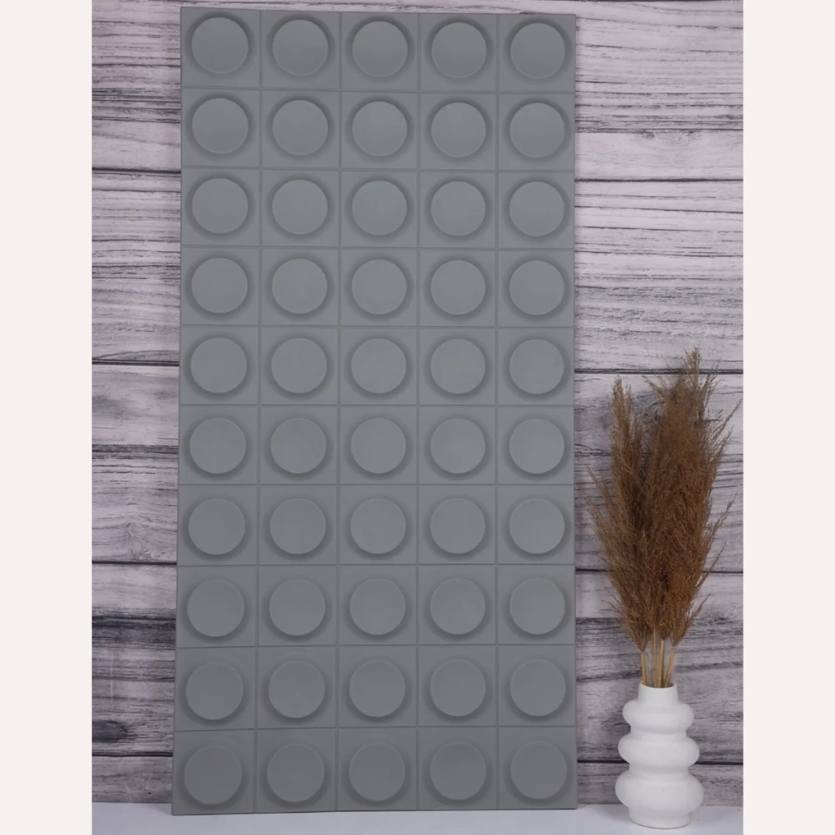 Mirraco PU Stone Wall Panel 2 Feet * 4 Feet | AR - 111 Protruding Disk