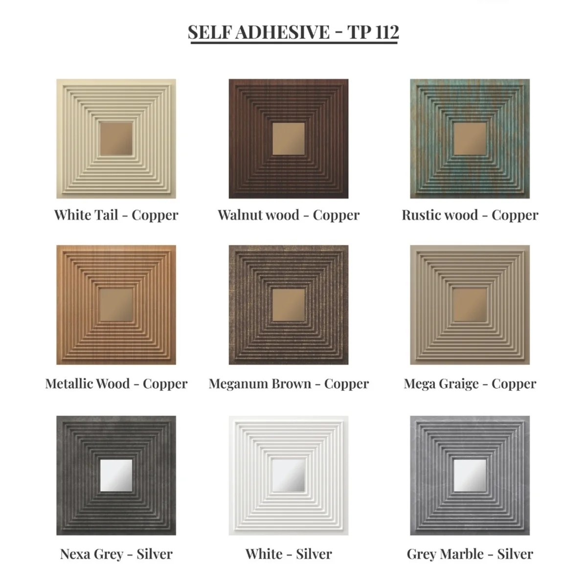 Dekoish Self-Adhesive 3D Mirror PVC Panel | TP 112 - Magnum Brown Copper