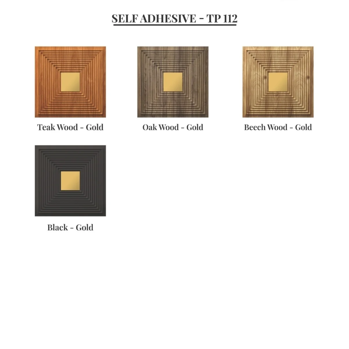 Dekoish Self-Adhesive 3D Mirror PVC Panel | TP 112 - Oak Wood Gold