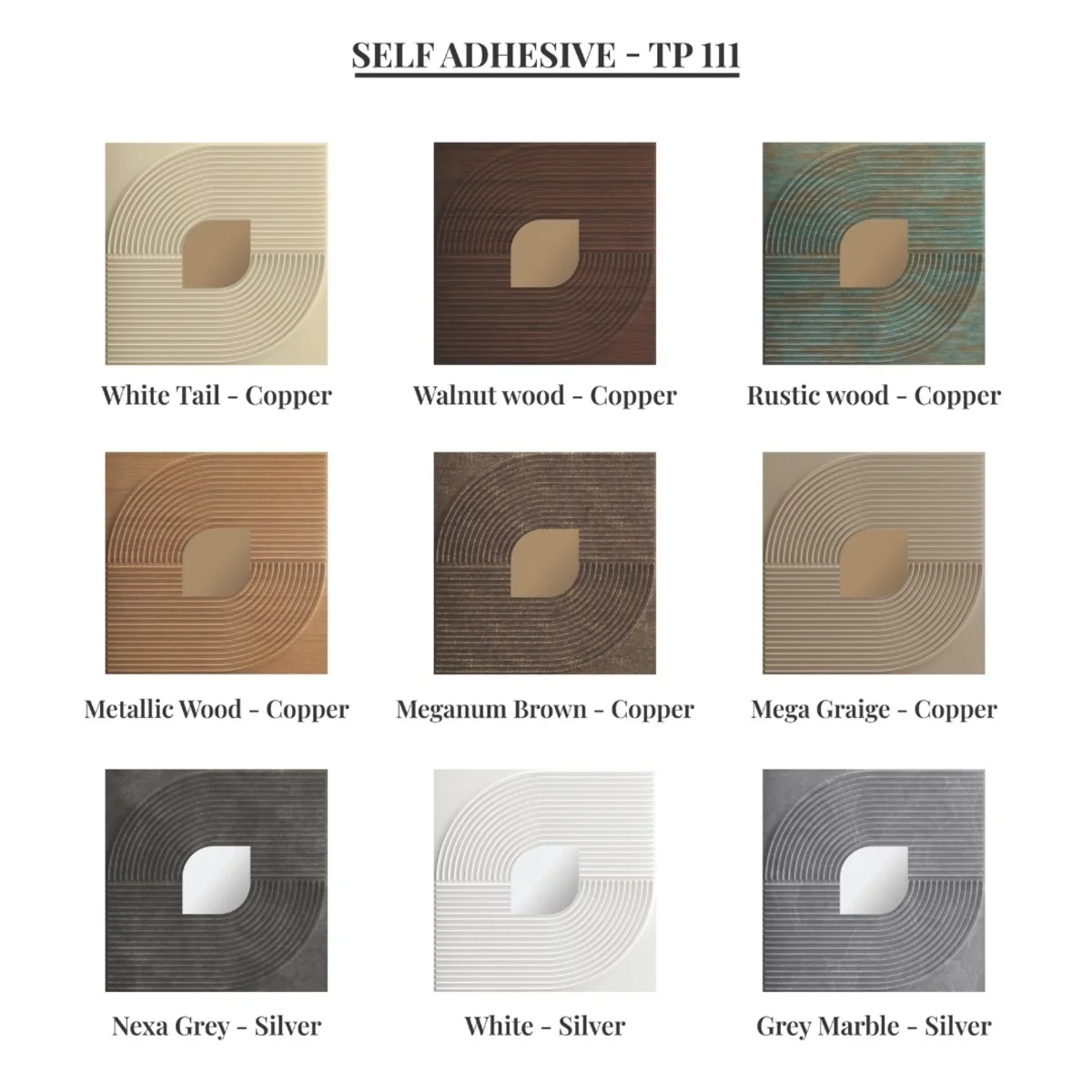 Dekoish Self-Adhesive 3D Mirror PVC Panel | TP 111 - Nexa Grey Silver