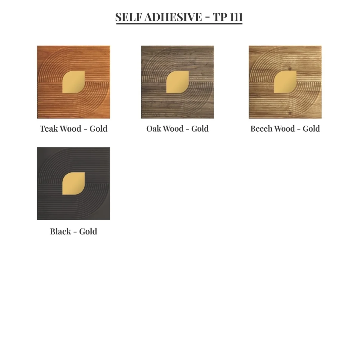 Dekoish Self-Adhesive 3D Mirror PVC Panel | TP 111 - Teak Wood Gold