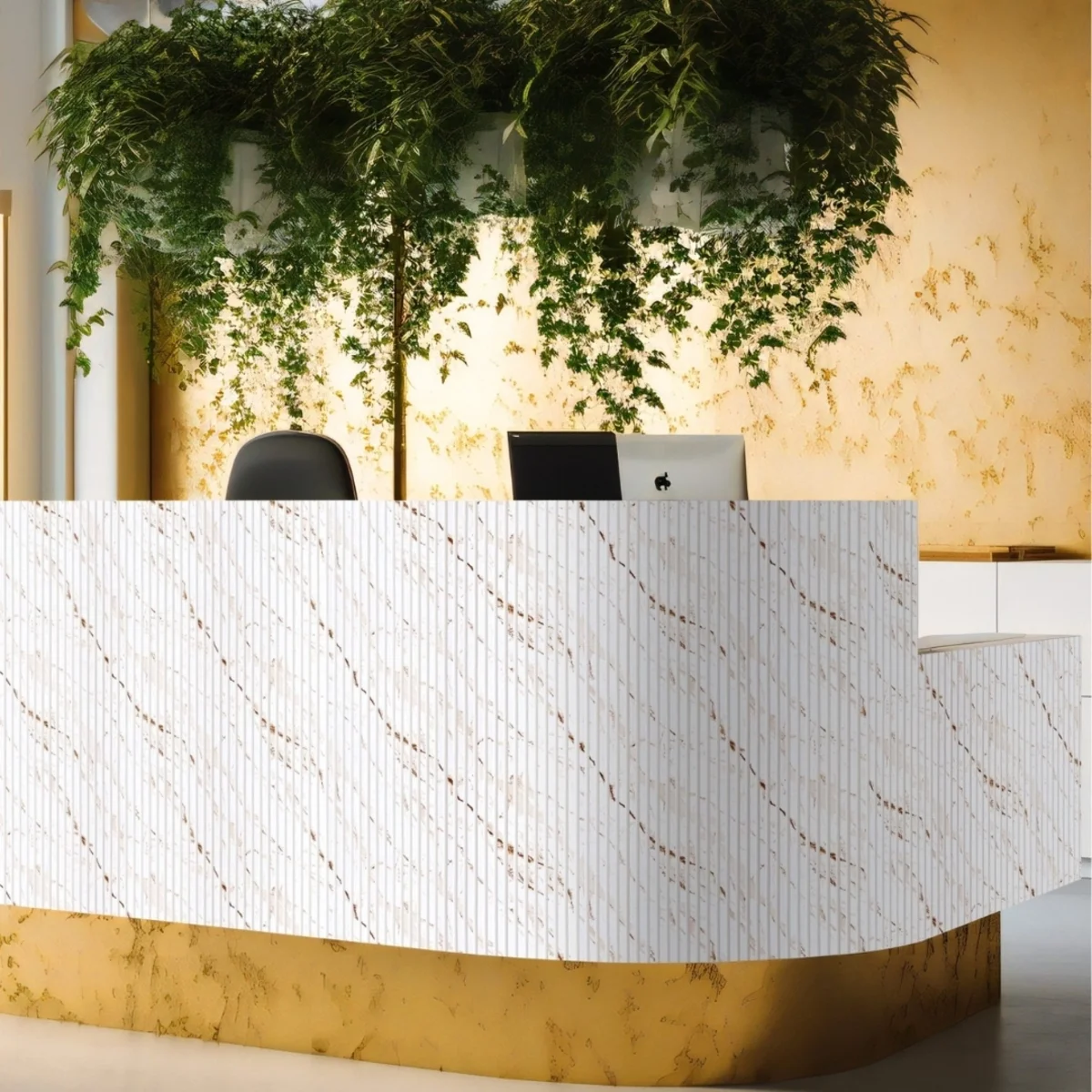 LuvoFlex Marble and Stone Flexible Wall Panel Louvers Panel/Planks 8 Feet * 2 Feet - 9111