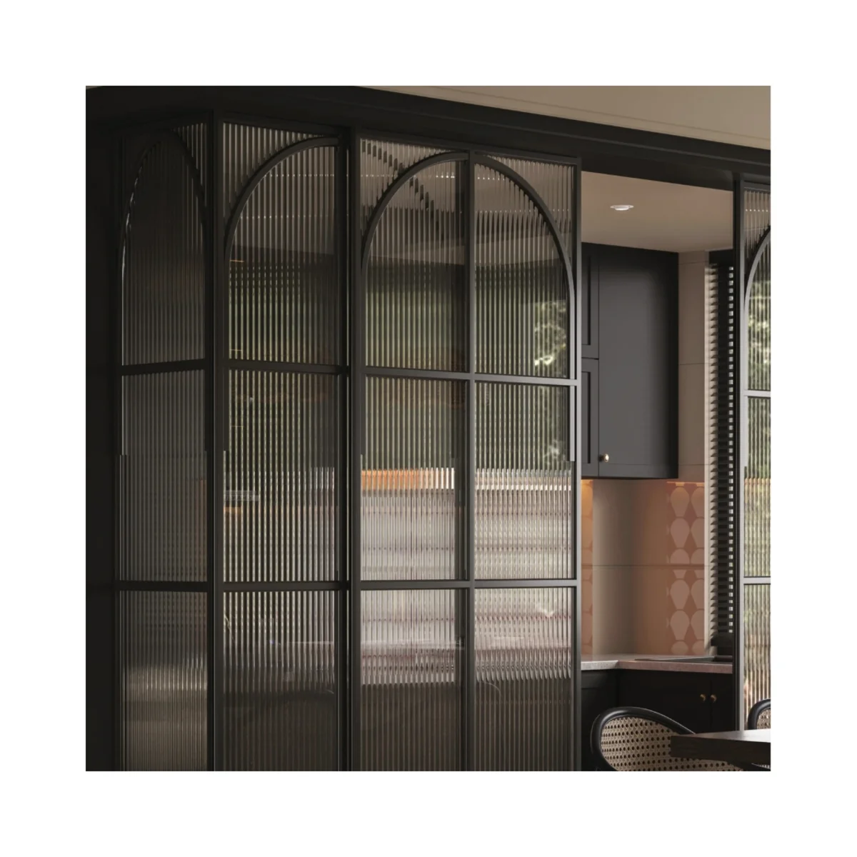 FlutoGlass 4 mm Fluted Glass Acrylic 8 Feet x 4 Feet | Clear Fluted No 2